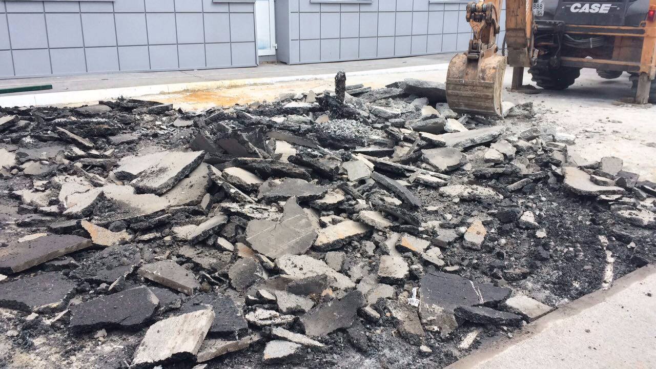 Демонтаж асфальта с вывозом строительного мусора в Томске
